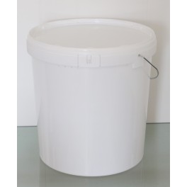 15,0 l. spand med låg hvid 15,0 l. spand med låg hvid