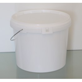 11,0 l. spand med låg hvid 11,0 l. spand med låg hvid