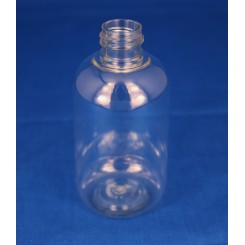 100 ml. Kosmetikflaske rund klar f. 20 mm.