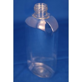 250 ml. kosmetikflaske oval klar f. 24 mm.