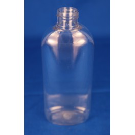 200 ml. kosmetikflaske oval klar f. 24 mm.