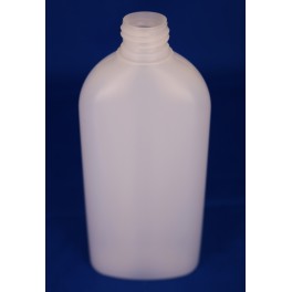 250 ml. kosmetikflaske oval frosted f. 24 mm.