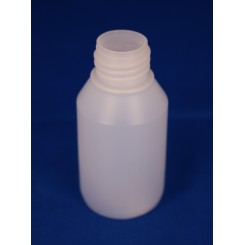 50 ml Plastflaske rund PE Natur f. 22 mm.