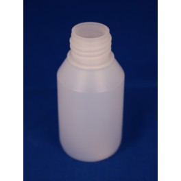 50 ml Plastflaske rund PE Natur f. 22 mm.