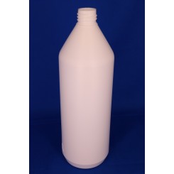 1000 ml Plastflaske rund PE hvid f. 28 mm