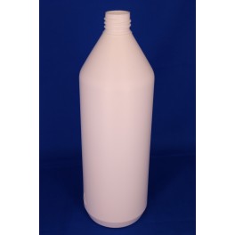 1000 ml Plastflaske rund PE hvid f. 28 mm