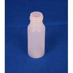 10 ml Plastflaske rund PE Natur f. 15 mm.