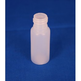 10 ml Plastflaske rund PE Natur f. 15 mm.
