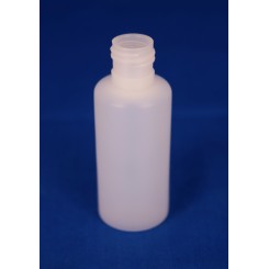 25 ml Plastflaske rund PE Natur for 15 mm.