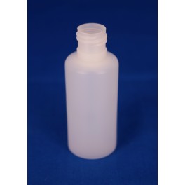 25 ml Plastflaske rund PE Natur for 15 mm.
