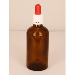 100 ml. Pipette m. forsegling Rød/hvid