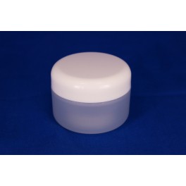 15 ml. cremekrukke frosted dobbeltvæg komplet 15 ml. cremekrukke frosted dobbeltvæg komplet