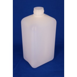 1000 ml Plastflaske rectangular PE natur f. 32 mm
