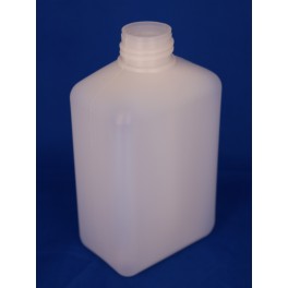 500 ml Plastflaske rectangular PE natur f. 32 mm