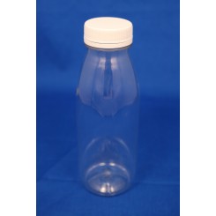 330 ml. Juiceflaske rund PET klar f. 38 mm.