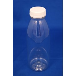 500 ml. Juiceflaske rund PET klar f. 38 mm.