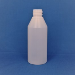 250 ml plastflaske ny rund PEHD natur f. 28 mm