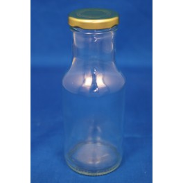 Konservesglas design rund flaske klar 250 ml.