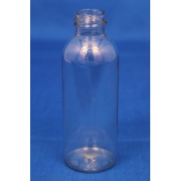 200 ml. kosmetikflaske rund høj klar f. 24 mm.