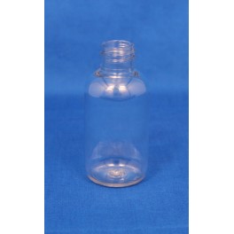 50 ml. Kosmetikflaske rund klar f. 20 mm.