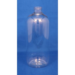 500 ml. kosmetikflaske rund klar f. 24 mm.